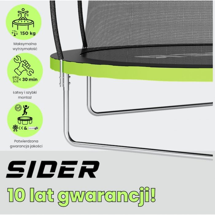 Батут з зовнішньою сіткою Sider 252 см FT 8 (244-252 см) ідеальний для активного відпочинку - Зображення 7