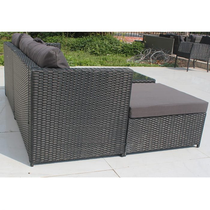 Комплект садових меблів VOLTA-BL VELACO чорного кольору, 3 предмети - Зображення 2