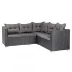 Садові меблі з ротанга SALTO-BL, комплект чорних кутових, VELACO 5-місних + стіл - Зображення 4