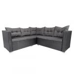 Садові меблі з ротанга SALTO-BL, комплект чорних кутових, VELACO 5-місних + стіл - Зображення 5