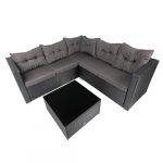 Садові меблі з ротанга SALTO-BL, комплект чорних кутових, VELACO 5-місних + стіл - Зображення 2