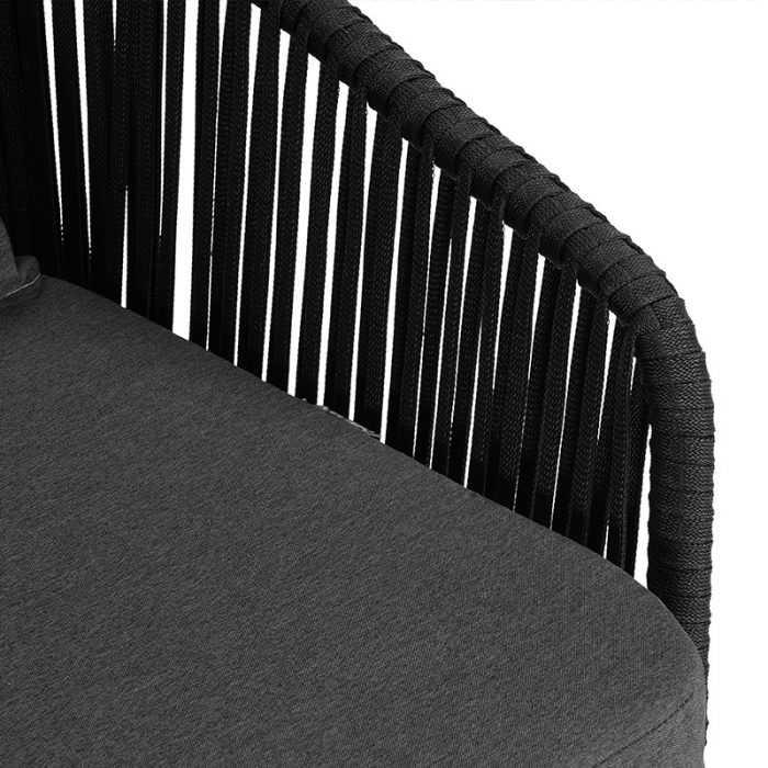 Комплект садових меблів SIERRA-BL VELACO з чорного металу, 5 предметів - Зображення 7