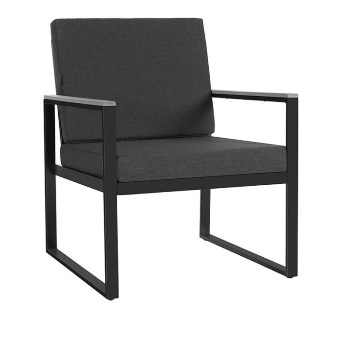 Комплект садових меблів VELACO CARTER-BL-WD2 чорний, 4 предмети - Зображення 2