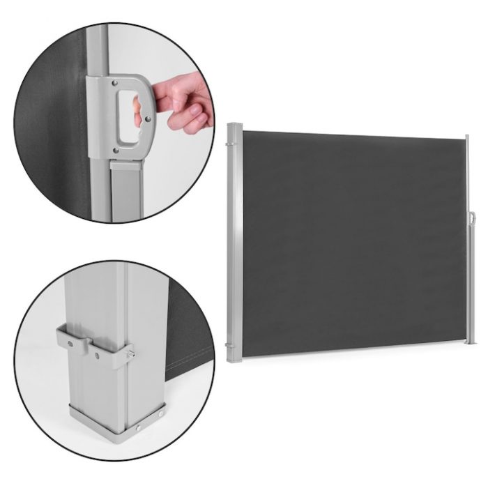 Розкладний бічний тент markiz ModernHome AW-011A ANT ролета параван для саду для тераси антрацит - Зображення 4