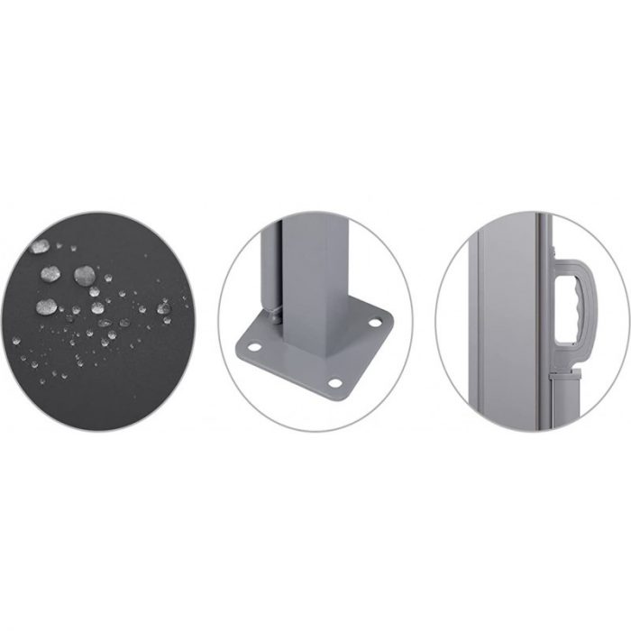 Тент KX3218 LUARO бічний Тарасовий Рулонний 1.6м х 3м Параван Сірий + Монтажні болти - Зображення 3