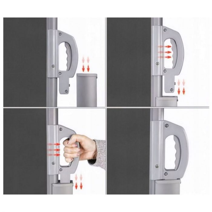 Тент KX3218 LUARO бічний Тарасовий Рулонний 1.6м х 3м Параван Сірий + Монтажні болти - Зображення 4