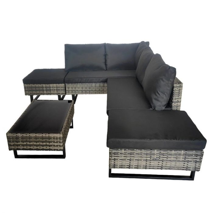 Комплект садових меблів з техноратангу VELACO LIME-GR сірий ,5 предметів - Зображення 3