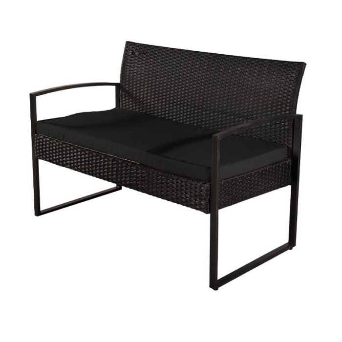 Комплект садових меблів з техноратангу VELACO Atlas чорний, 4 предмети - Зображення 3