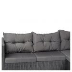 Садові меблі з ротанга SALTO-BL, комплект чорних кутових, VELACO 5-місних + стіл - Зображення 6