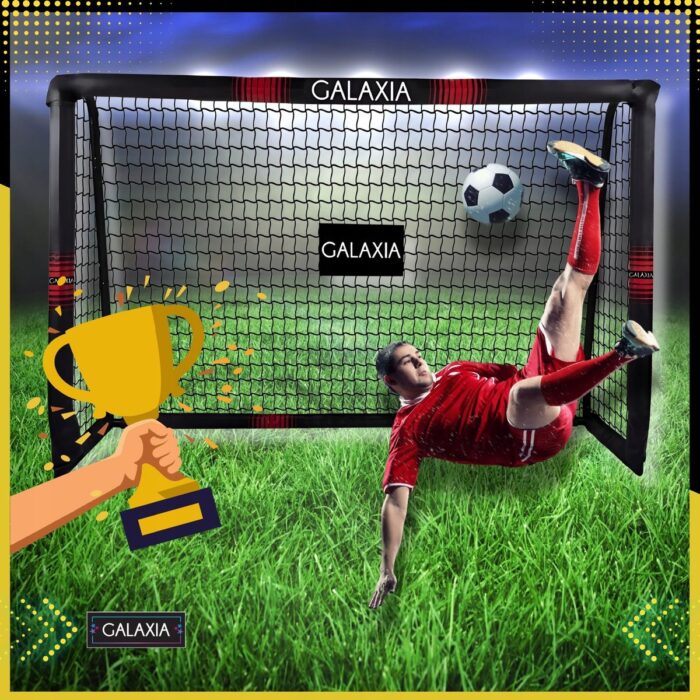 Стаціонарні футбольні ворота GALAXIA 300 x 200 x 120 см - Зображення 4