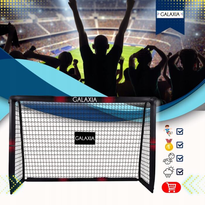 Стаціонарні футбольні ворота GALAXIA 300 x 200 x 120 см - Зображення 5