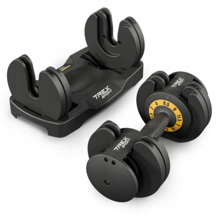 Регульовані гантелі Trex Sport TX-012AB 1x 12 кг з покриттям/гумою - Зображення 3