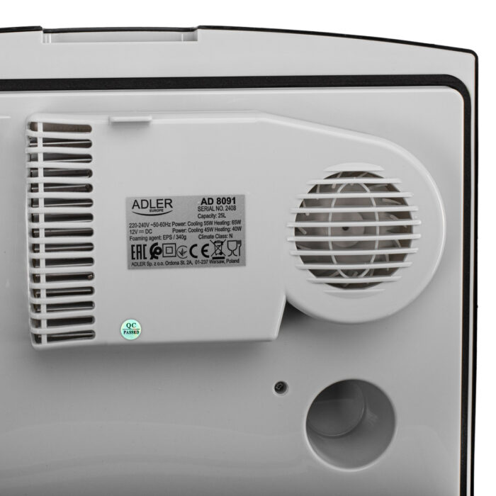Портативний автомобільний холодильник Adler AD8091 XXL 25L,12V 230V,з функцією охолодження та нагрівання - Зображення 4