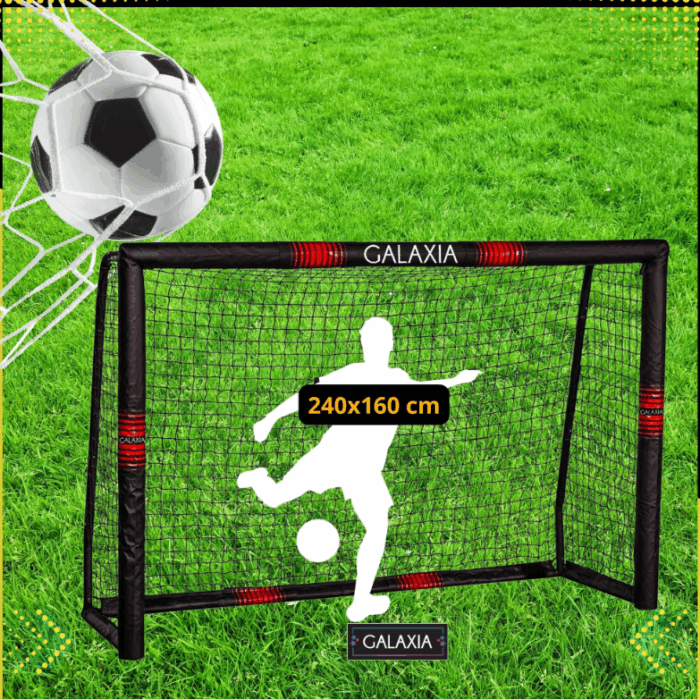 Портативні футбольні ворота GALAXIA 240 x 160 x 85 см - Зображення 4