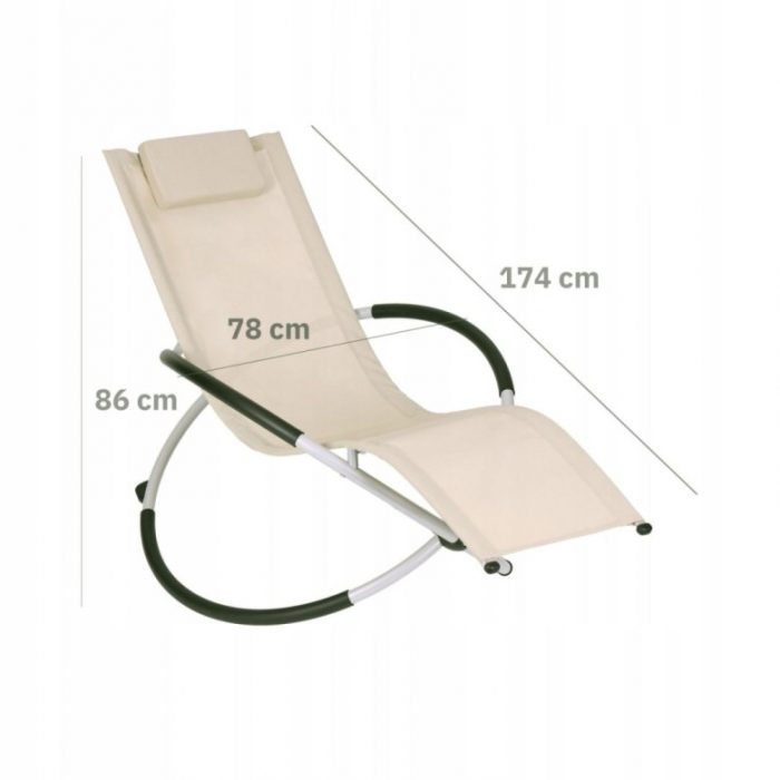 Lezak-ogrodowy-bezowy-GANDIA_5B5749855D_780 Шезлонг бежевий алюмінієвий Nuforma 04K KJL01AOBE - Зображення 9