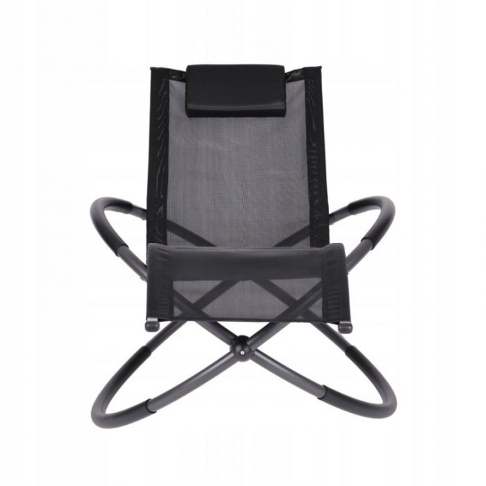 Lezak-ogrodowy-czarny-GANDIA_5B5749595D_780 Шезлонг чорний алюмінієвий Nuforma 04K KJL01AOC - Зображення 4