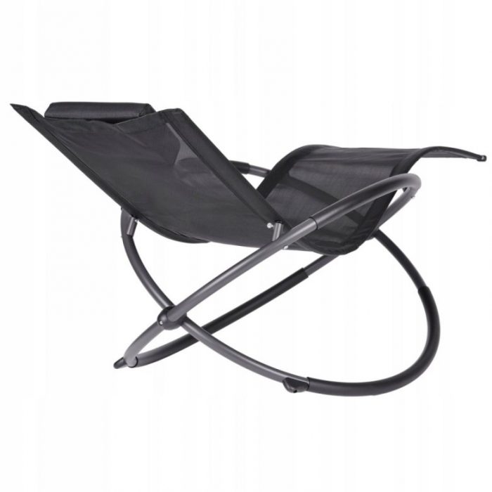 Lezak-ogrodowy-czarny-GANDIA_5B5749605D_780 Шезлонг чорний алюмінієвий Nuforma 04K KJL01AOC - Зображення 5