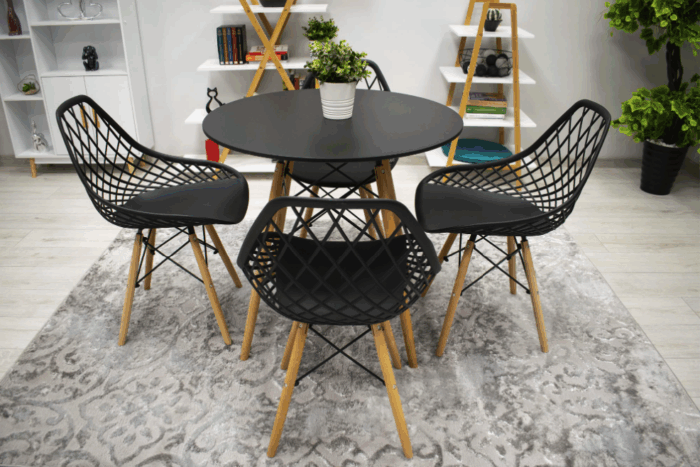 Ажурний Стілець Modern OSLO DSW чорне для кухні-їдальні . 3558 - Зображення 6