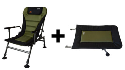 Розкладне крісло рибальське карпове Novator SR-2 Comfort + Підставка Novator POD-1 Comfort