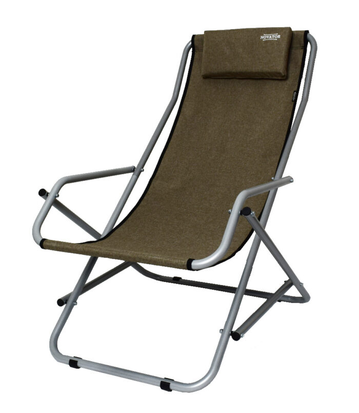 Крісло-шезлонг Novator SH-7 Brown для риболовлі кемпінгу і туризму - Зображення 4