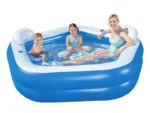 Круглий надувний басейн синій Bestway 213 x 206 см 54153