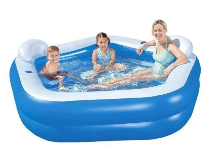 361099147 Круглий надувний басейн синій Bestway 213 x 206 см 54153 - Зображення 1