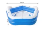 Круглий надувний басейн синій Bestway 213 x 206 см 54153 - Зображення 6