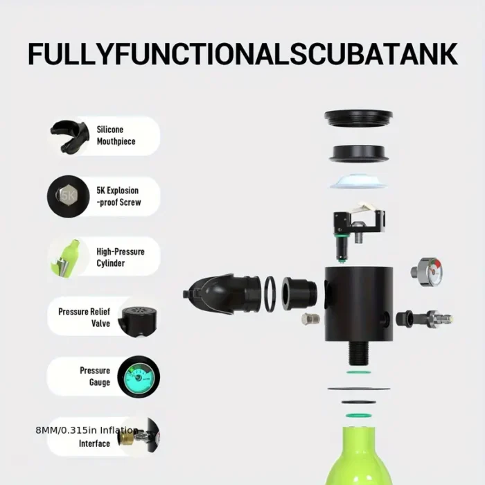 Балон для дайвінгу LOONGYU S400PLUS 1л - Зображення 4