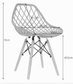 Ажурне крісло MODERN OSLO DSW Біле 3559 - Зображення 3