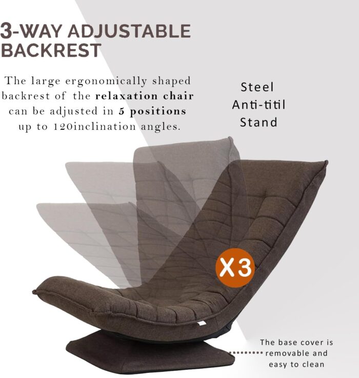 Розкладне крісло OSLO O2 коричневого кольору - Зображення 3