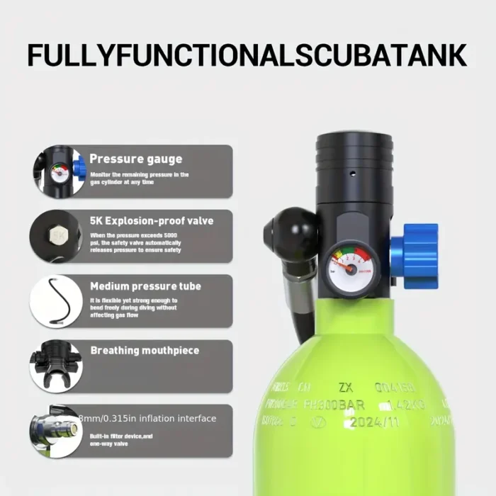 Балон для дайвінгу LOONGYU S400PLUS 1л - Зображення 5