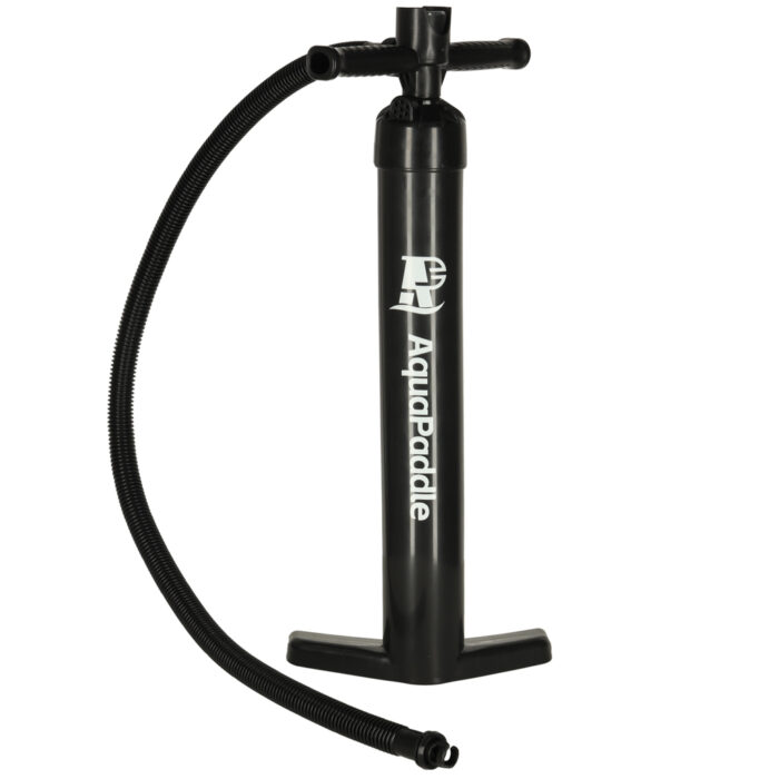 Hand-held-air-pump-with-manometer-for-SUP-board-154072 Насос для SUP дошки Ikonka KX3989 чорний - Зображення 2