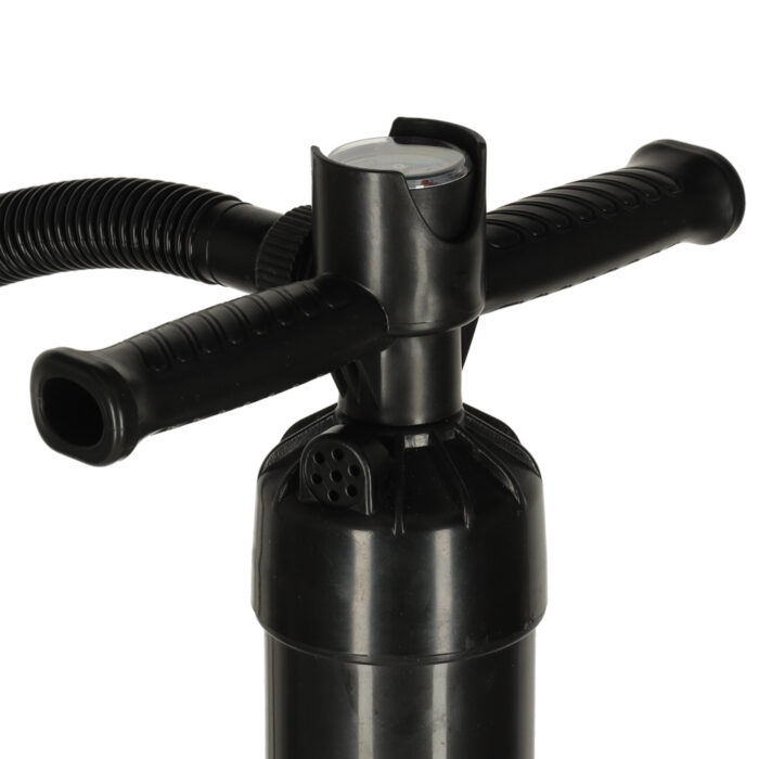 Hand-held-air-pump-with-manometer-for-SUP-board-154074 Насос для SUP дошки Ikonka KX3989 чорний - Зображення 4