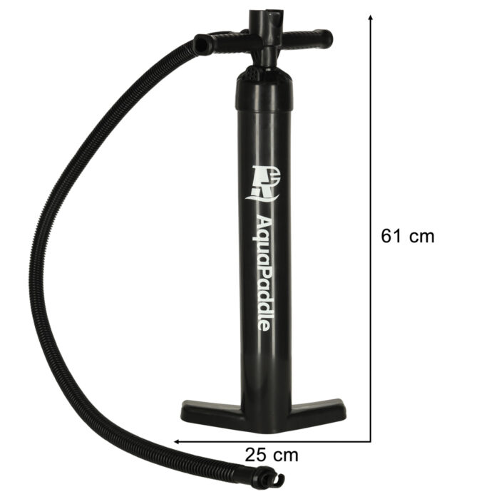 Hand-held-air-pump-with-manometer-for-SUP-board-154076 Насос для SUP дошки Ikonka KX3989 чорний - Зображення 6
