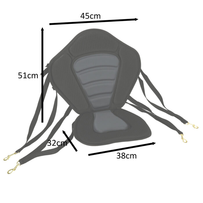 Seat-with-backrest-for-SUP-board-kayak-151263 Сидіння для SUP дошки KX3992 чорно-сіре - Зображення 3
