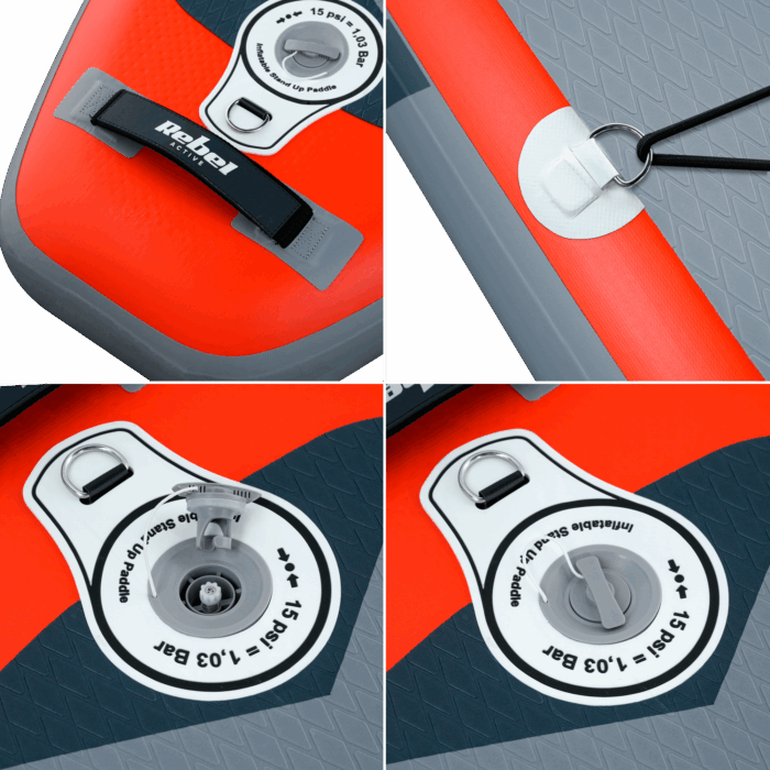 deska-sup-rebel-active-rba4500-pomaranczowa-275774ae52aa447c94709ee028389c99-34f8a45b Надувна SUP-дошка Rebel RBA-4500-OR для плавання, комплект весл дроп-стібк 350 см - Зображення 9