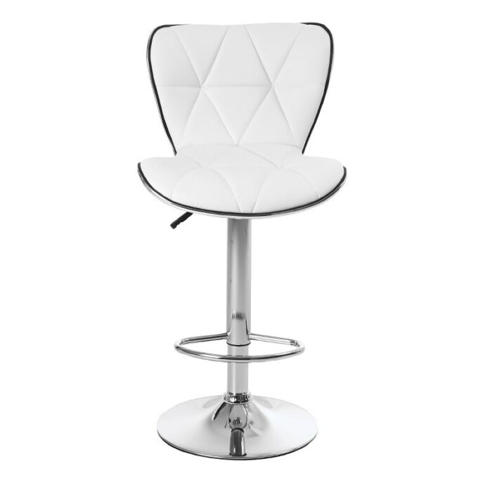 Барне крісло LUNA-WH-CH біла екошкіра на хромованій основі - Зображення 3