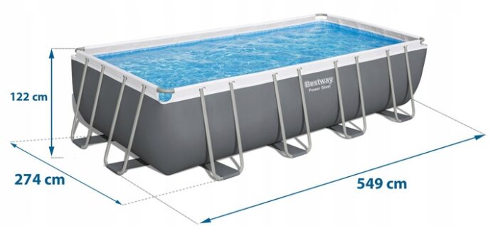 Басейн каркасний прямокутний 17в1 Bestway 56465, 549 x 274 x 122 см - Зображення 2