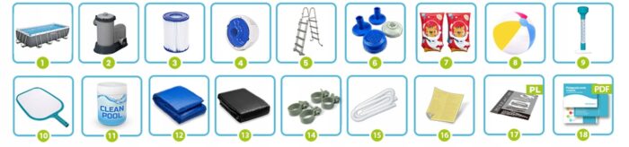 Басейн каркасний прямокутний 17в1 Bestway 56465, 549 x 274 x 122 см - Зображення 10