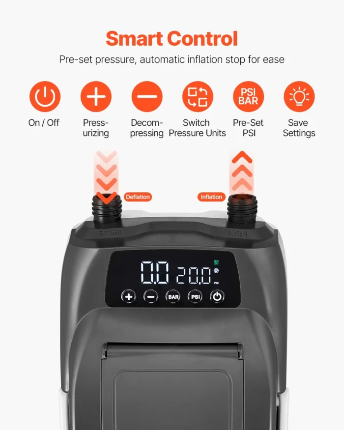 Електричний насос для SUP Vevor HT-735 20PSI з автоматичним відключенням - Зображення 3