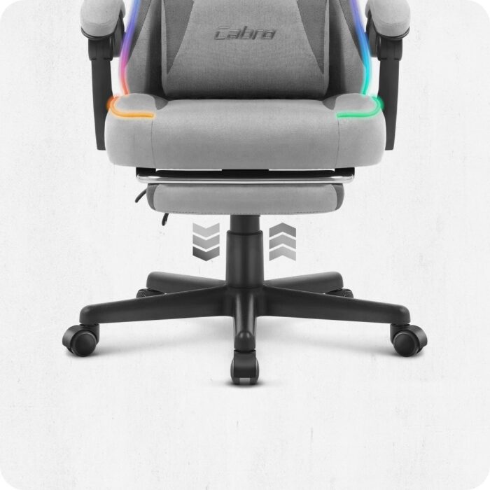 Ігрове крісло Cabro C502 світлодіодне сіре -тканина - Зображення 9