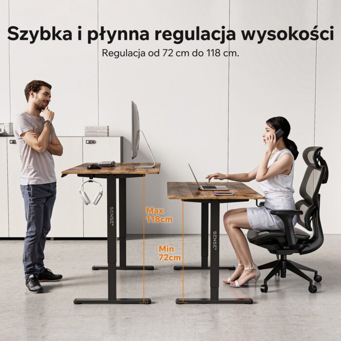 Геймерський стіл SENSE7 Nojo LIGHT 140 см x 70 см ( Wenge) - Зображення 3