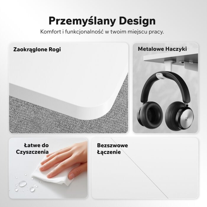 14491003_6_f Геймерський стіл SENSE7 Nojo LIGHT 140 см x 70 см ( White ) - Зображення 6