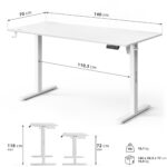 Геймерський стіл SENSE7 Nojo LIGHT 140 см x 70 см ( White ) - Зображення 7