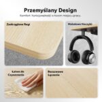 Геймерський стіл SENSE7 Nojo LIGHT 120 см x 60 см ( Black , pine) - Зображення 6