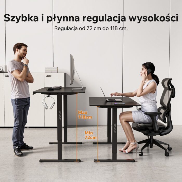 Геймерський стіл SENSE7 Nojo LIGHT 140 см x 70 см ( Black ) - Зображення 3