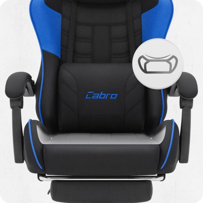 Ігрове крісло Cabro C501 Чорно-синє тканина - Зображення 6