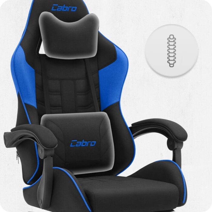 Ігрове крісло Cabro C501 Чорно-синє тканина - Зображення 9