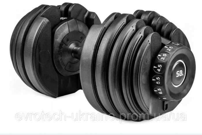 6759689992_w640_h640_gantel-reguliruemyj-s Регульована гантель з покриттям/гумою SPORT BLAST HR 24 1x 24 кг - Зображення 5