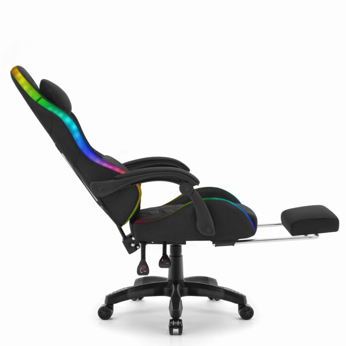 Ігрове крісло Cabro C501 світлодіодне чорне-тканина - Зображення 5